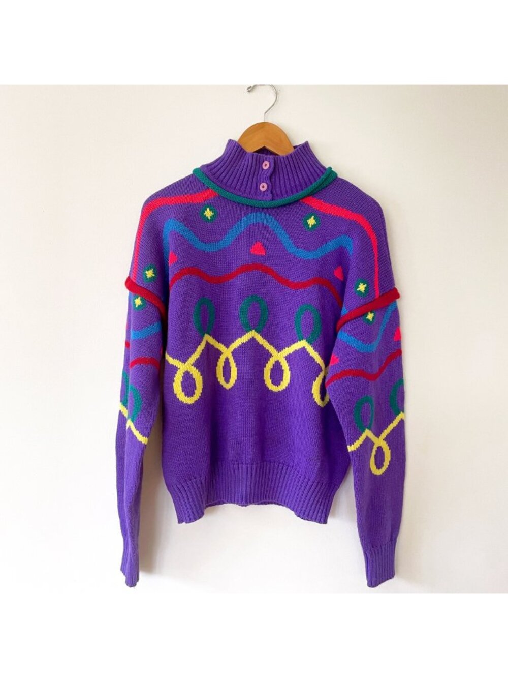 VTG Obermeyer 1980s Colorful Ski Sweater, Size M